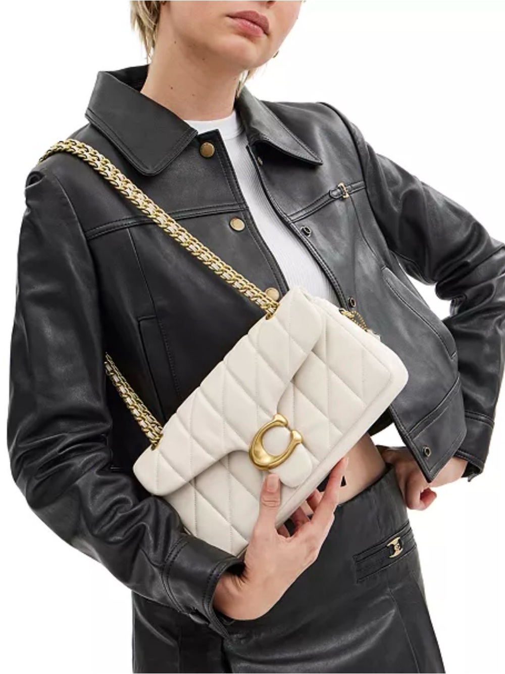 Coach Quilted Tabby 26 New Chalk